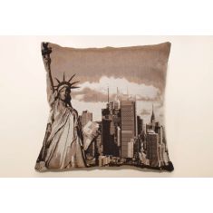 ΜΑΞΙΛΑΡΟΘΗΚΗ (45cm x 45cm) STATUE OF LIBERTY BROWN  6978000000524 SilkFashion |  Μαξιλάρια διακοσμητικά στο espiti