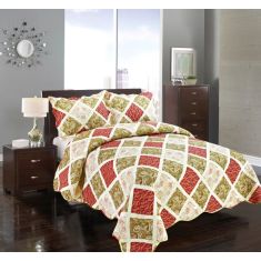 ΚΟΥΒΕΡΛΙ σετ (220cm x 240cm + 2 x 50cm x 70cm)  ΠΑΛ ΚΑΡΡΩ 6978000000820 SilkFashion |  Κουβερλί Υπέρδιπλα στο espiti