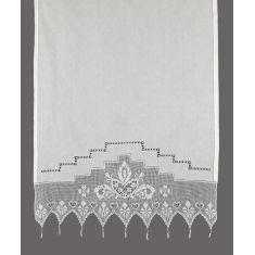 κουρτίνα 075 (50cm x 100cm) λευκό με τούνελ 6978000001119 SilkFashion |  Ετοιμες κουρτίνες με σχέδιο στο espiti