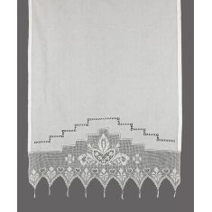 κουρτίνα 075 (90cm x 130cm) λευκό με τούνελ 6978000001120 SilkFashion |  Ετοιμες κουρτίνες με σχέδιο στο espiti