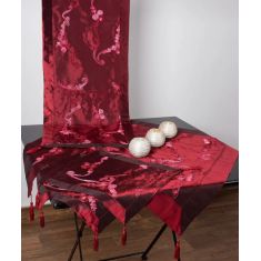 Σετ 4 τεμαχίων ( 40cm x 110cm 80cm x 80cm 2x37cm x 37cm )6271 Μπορντώ 5206978105838 SilkFashion |  Τραπεζομάντηλα στο espiti