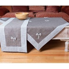 καρέ (90cm x 90cm) bow καφέ 6978000001627 SilkFashion |  Τραπεζομάντηλα στο espiti