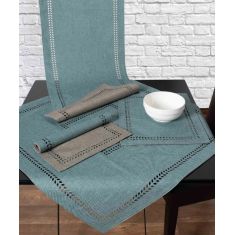 τραβέρσα (40cm x 120cm)  bg18 πετρόλ/γκρι 5206978154263 SilkFashion |  Τραπεζομάντηλα στο espiti