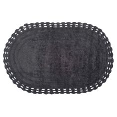 ΠΑΤΑΚΙ OVAL (60CM X 100CM) ΣΚΟΥΡΟ ΓΚΡΙ 5206978154027 SilkFashion |  Πατάκια Μπάνιου στο espiti