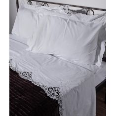 ΧΕΙΡΟΠΟΙΗΤΟ ΒΕΝΙΣ ΣΕΝΤΟΝΙ NG018 ΤΡΙΩΝ ΤΕΜΑΧΙΩΝ (225CM X 270CM) ΛΕΥΚΟ 6978000002642 SilkFashion |  Νυφικά Σεντόνια στο espiti