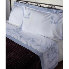 ΧΕΙΡΟΠΟΙΗΤΟ ΣΕΝΤΟΝΙ 644-1 ΤΡΙΩΝ ΤΕΜΑΧΙΩΝ (225CM X 270CM) ΣΙΕΛ 6978000002692 SilkFashion |  Νυφικά Σεντόνια στο espiti