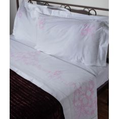 ΧΕΙΡΟΠΟΙΗΤΟ ANEBATO ΣΕΝΤΟΝΙ 2827 ΤΕΣΣΑΡΩΝ ΤΕΜΑΧΙΩΝ (225CM X 270CM) ΛΕΥΚΟ/ΡΟΖ 6978000002693 SilkFashion |  Νυφικά Σεντόνια στο espiti