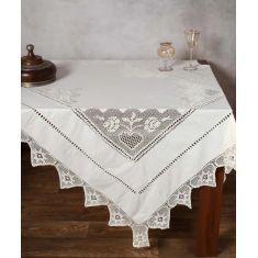 Χειροποίητο τραπεζομάντηλο 1460 (140cm x 180cm) μπέζ 6978000002933 SilkFashion |  Τραβέρσες  στο espiti