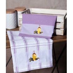 Σετ 2 τεμαχίων ποτηρόπανα (50cm x 70cm) μπουκάλι λιλά 6978000002987 SilkFashion |  Πετσέτες Κουζίνας στο espiti