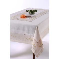 Χειροποίητο τραπεζομάντηλο 9858 (170cm x 170cm) κίτρινο 6978000003057 SilkFashion |  Τραπεζομάντηλα στο espiti