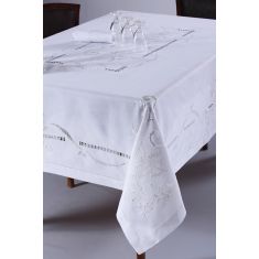Χειροποίητο τραπεζομάντηλο 960b (170cm x 220cm) λευκό 6978000003072 SilkFashion |  Τραπεζομάντηλα στο espiti