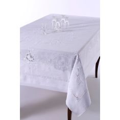 Χειροποίητο σετ 974 (7 τεμαχίων) λευκό 6978000003112 SilkFashion |  Τραπεζομάντηλα στο espiti