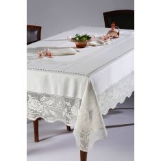 Χειροποίητο σετ 310 (7 τεμαχίων) ivory 6978000003139 SilkFashion |  Τραπεζομάντηλα στο espiti