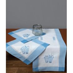 Σετ 3 τεμαχίών 3741 (40cm x 110cm 2x40cm x 40cm) μπλέ 6978000003470 SilkFashion |  Τραπεζομάντηλα στο espiti