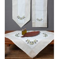 Τραβέρσα bg23a (45cm x 220cm) ivory με μαύρη ελιά 6978000003596 SilkFashion |  Τραπεζομάντηλα στο espiti