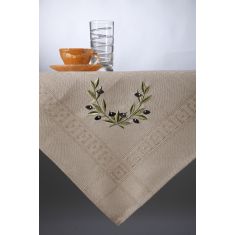 Τραπεζοκαρέ 3854 (135cm x 135cm) καφέ 6978000003813 SilkFashion |  Τραπεζομάντηλα στο espiti