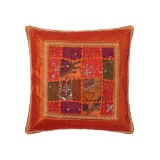 Μαξιλαροθήκη antic με φάσα (45cm x 45cm) πορτοκαλί 6978000003963 SilkFashion |  Μαξιλάρια διακοσμητικά στο espiti