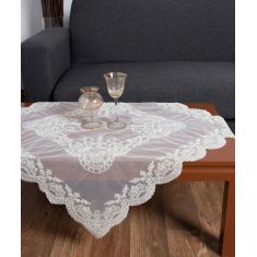 τραπεζοκαρέ (135cm x 135cm) YL12A-176 ivory 5206978155956 SilkFashion |  Τραπεζομάντηλα στο espiti