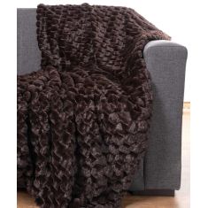 Διακοσμητικό γούνινο ριχτάρι mink (170cm x 220cm) καφέ 5206978073298 SilkFashion |  Ριχτάρια στο espiti