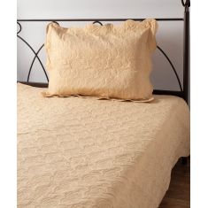 ΚΟΥΒΕΡΛΙ σετ (160cm x 220cm + 1 x 50cm x 70cm) M110 χρυσό 6978000004074 SilkFashion |  Κουβερλί Υπέρδιπλα στο espiti
