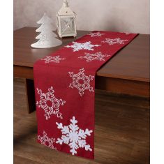 Χριστουγεννιάτικη τραβέρσα NW348 (35cm x 170cm) κόκκινη 5206978156236 SilkFashion |  Χριστουγεννιάτικα Τραπεζομάντηλα  στο espiti