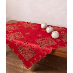Καρέ χριστουγεννιάτικο 1180 (85cm x 85cm) κόκκινο 6978000004979 SilkFashion |  Χριστουγεννιάτικα Τραπεζομάντηλα  στο espiti