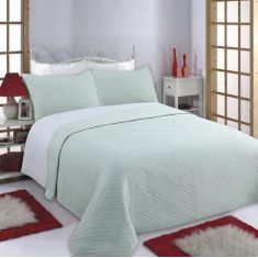 ΚΟΥΒΕΡΛΙ σετ (220cm x 240cm + 2 x 50cm x 70cm) DIAMOND mint/grey 5206978073472 SilkFashion |  Κουβερλί Υπέρδιπλα στο espiti