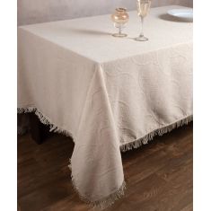 Σενίλ τραπεζομάντηλο 055 (200cm x 240cm) ivory 6978000004293 SilkFashion |  Τραπεζομάντηλα στο espiti
