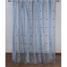 Κουρτίνα sl119 (280cm x 300cm) με τρέσα μπλέ 6978000004363 SilkFashion |  Ετοιμες μονοχρωμες κουρτίνες στο espiti