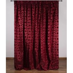 Κουρτίνα 082 (300cm x 275cm) με τρέσα μπορντώ 6978000004373 SilkFashion |  Ετοιμες μονοχρωμες κουρτίνες στο espiti