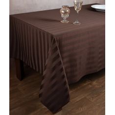 Ριγέ τραπεζομάντηλο dimitra (130cm x 130cm) καφέ 6978000004305 SilkFashion |  Τραπεζομάντηλα στο espiti
