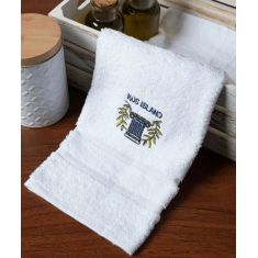 Δωδεκάδα πετσέτες χεριών (30cm x 50cm) λευκό με μπλέ κίωνα  ΚΩΣ 6978000004880 SilkFashion |  Πετσέτες Κουζίνας στο espiti