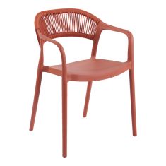 Πολυθρόνα Ankara pakoworld στοιβαζόμενη pp-pe rattan σε terracotta απόχρωση 54x55.5x77εκ |  Πολυθρόνες κήπου στο espiti