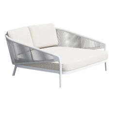 DAYBED ΣΕΙΡΑ XANTION HM6474.02 ΛΕΥΚΟ ΑΛΟΥΜΙΝΙΟ--ΣΧΟΙΝΙ--OLEFIN 157x147x88Υεκ |  Ξαπλώστρες - Καρέκλες Παραλίας στο espiti