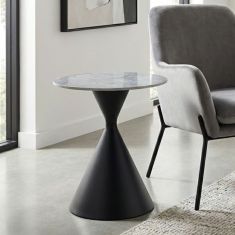 Τραπεζάκι βοηθητικό Logan Megapap sintered stone - μέταλλο χρώμα γκρι εφέ μαρμάρου - μαύρο Ø50x56εκ. |  Τραπεζάκια βοηθητικά στο espiti