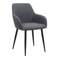 Πολυθρόνα τραπεζαρίας Monica Megapap γκρι ύφασμα - μεταλλικό μαύρο πόδι 54x57x84εκ. |  Πολυθρόνες τραπεζαρίας στο espiti