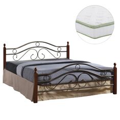 ΚΡΕΒΑΤΙ ΔΙΠΛΟ & ΣΤΡΩΜΑ CELINA HM21328 ΜΕΤΑΛΛΟ & ΞΥΛΟ ΣΕ DIRTY OAK--ΣΤΡΩΜΑ 150x200εκ |  Κρεβάτια στο espiti