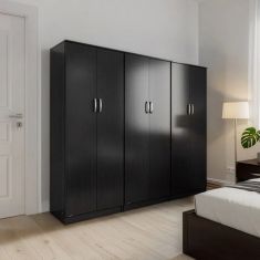 Ντουλάπα εξάφυλλη Lego pakoworld wenge 240x42x180εκ |  Ντουλάπες ρούχων στο espiti