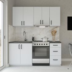 Κουζίνα Samos Modest 5 Τεμαχίων Λευκό AlphaB2B |  Σετ Κουζίνες στο espiti