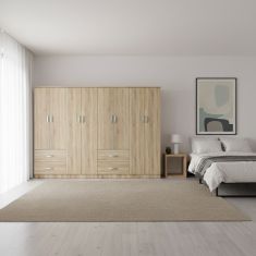 Ντουλάπα οχτάφυλλη Lego pakoworld sonoma 241x42x181εκ |  Ντουλάπες ρούχων στο espiti