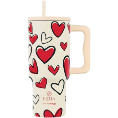 ESTIA ΘΕΡΜΟΣ STRAW TUMBLER XL SAVE THE AEGEAN 900ml RED VALENTINE - 01-37734 Estia |  Θερμός & Αξεσουάρ στο espiti