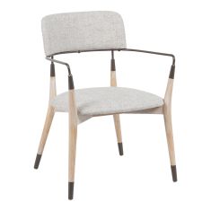 Πολυθρόνα Sentana pakoworld μέταλλο-ξύλο και ύφασμα σε μπεζ-καφέ απόχρωση 56.5x56x79εκ |  Πολυθρόνες τραπεζαρίας στο espiti