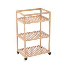 ESTIA ΤΡΟΛΕΪ ΑΠΟΘΗΚΕΥΣΗΣ ΒΑΜΒΟΟ ESSENTIALS ΜΕ 3 ΡΑΦΙΑ - 02-37871 Estia |  Αξεσουάρ Μπάνιου - διάφορα στο espiti