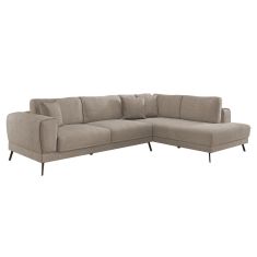 ΚΑΝΑΠΕΣ ΚΡΕΒΑΤΙ ΔΕΞΙΑ ΓΩΝΙΑ ZENORA HM3337.03R ΜΠΕΖ ΥΦΑΣΜΑ 304x212x80Υεκ |  Καναπέδες γωνιακοί στο espiti