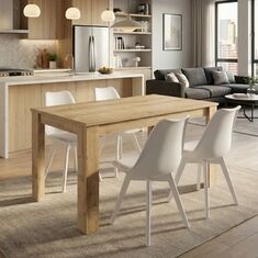 Σετ τραπεζαρία 5τμχ Darlen - Viva Megapap χρώμα sapphire oak - λευκό 125x72x74εκ. |  Σετ τραπεζαρίες στο espiti
