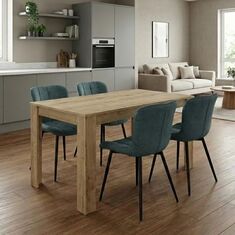 Σετ τραπεζαρία 5τμχ Darlen - Chiara Megapap χρώμα sapphire oak - πράσινο 125x72x74εκ. |  Σετ τραπεζαρίες στο espiti
