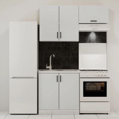 Κουζίνα Modest Σετ 3 Κουτιών Λευκό Άνω Κουτιά 140cm Κάτω 80cm AlphaB2B |  Σετ Κουζίνες στο espiti