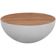 ΔΙΑΚΟΣΜΗΤΙΚΟ ΤΡΑΠΕΖΙ ΣΑΛΟΝΙΟΥ BOWL Φ91x38,5Yεκ. ΛΕΥΚΟ ΜΕ ΞΥΛΟ ΑΚΑΚΙΑΣ HM8717.23 Β'ΔΙΑΛΟΓΗΣ |  Τραπέζια στο espiti