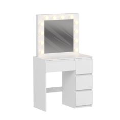 ΤΟΥΑΛΕΤΑ ΜΕ ΦΩΤΙΣΜΟ LED & ΣΥΡΤΑΡΙΑ KEITLIN HM2499.03 ΜΕΛΑΜΙΝΗ ΣΕ ΛΕΥΚΟ 80x40x140Υεκ. |  Συρταριέρες -Κονσόλες στο espiti