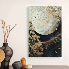 Πίνακας σε καμβά "Golden Moon" Megapap ψηφιακής εκτύπωσης 70x100x3εκ. |  Πίνακες στο espiti